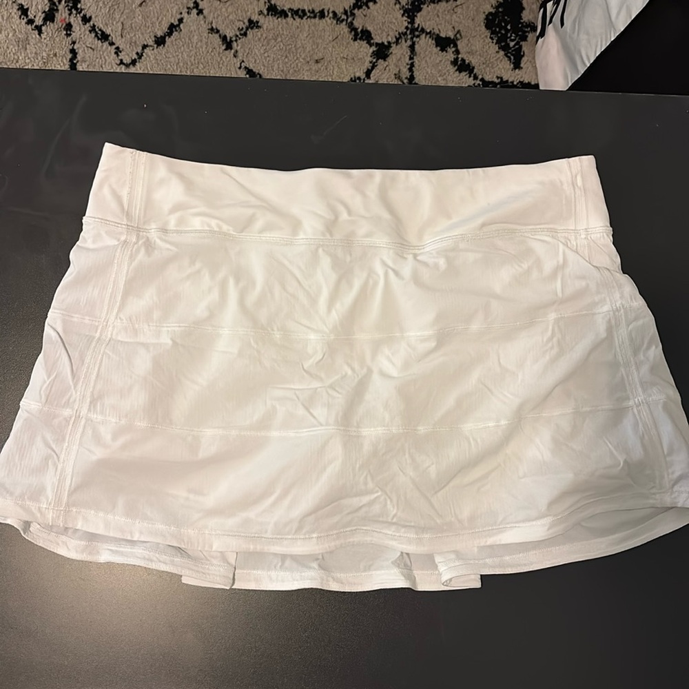 Lululemon White Pace Rival Mid - Rise Skirt - Long